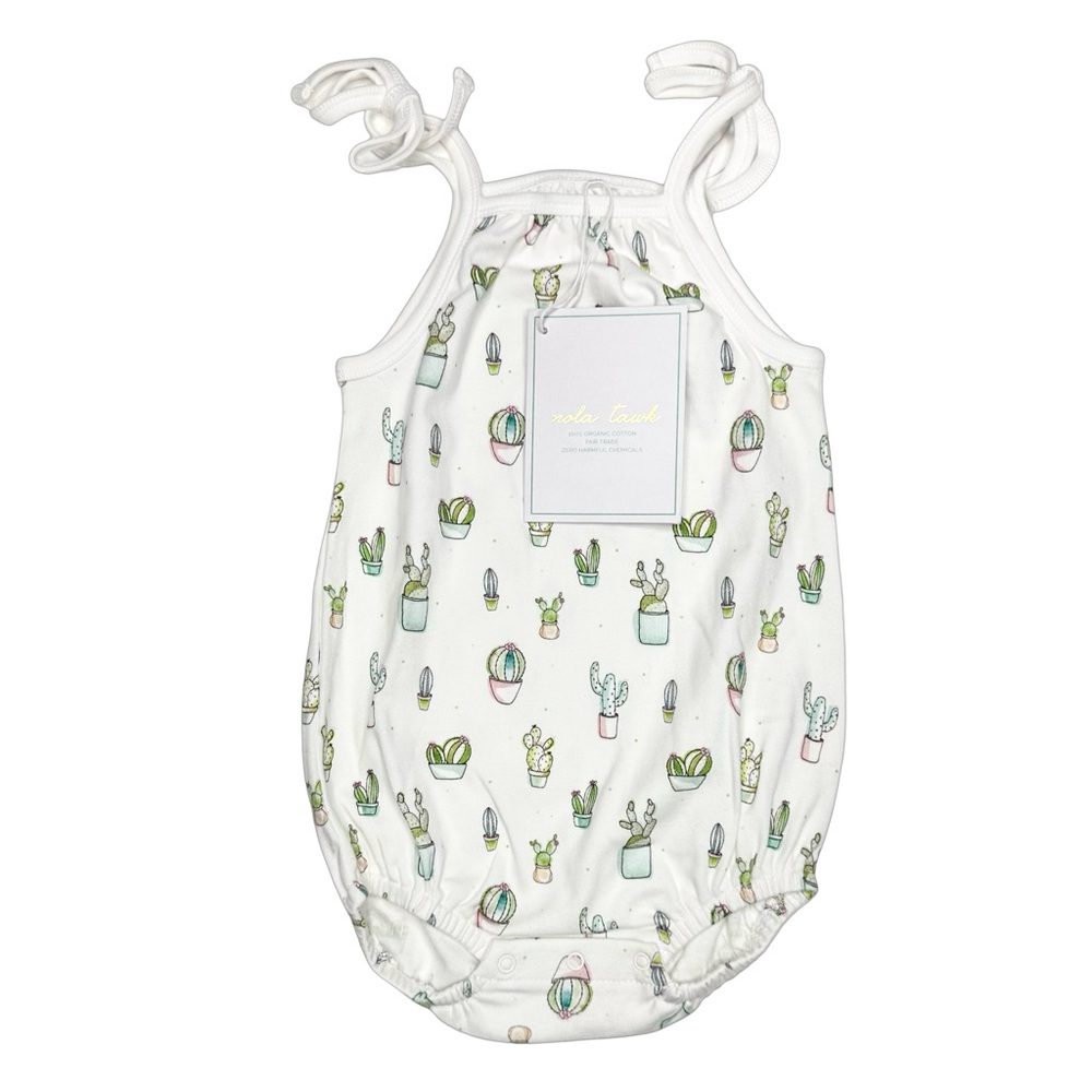 Nola Tawk‎ Suc-CUTE-lent Shoulder-Tie Onesie Romper